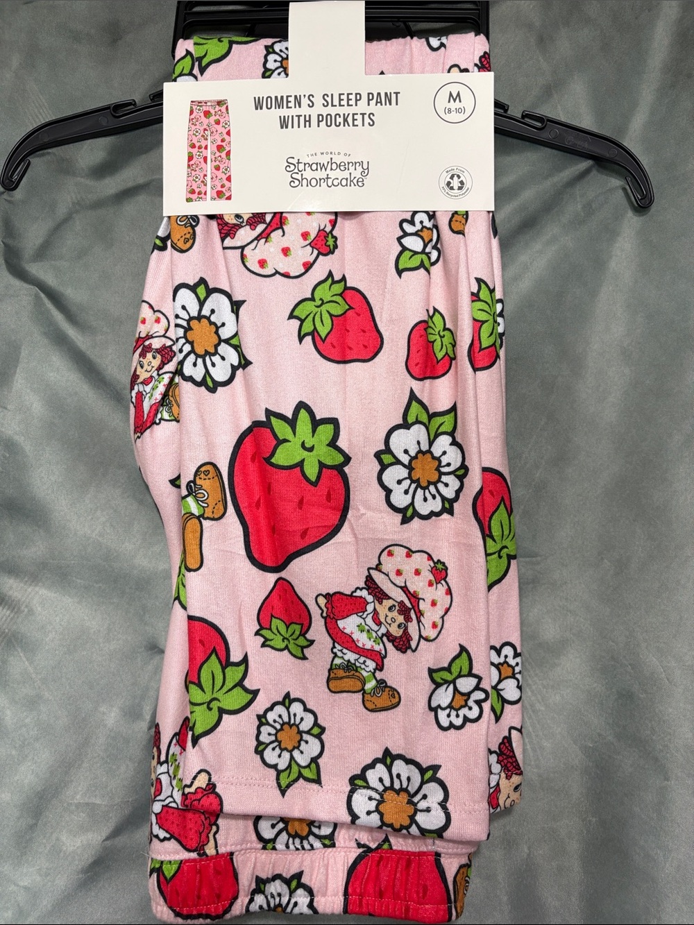 Strawberry Shortcake Pink Sleep Pants with Pockets